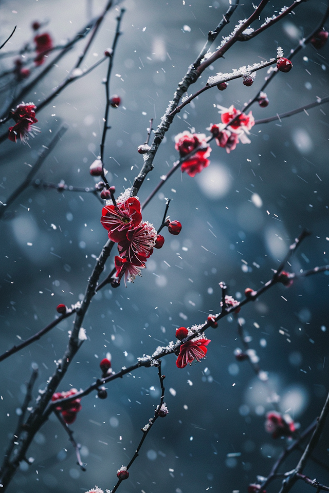 Serene Winter Flowers