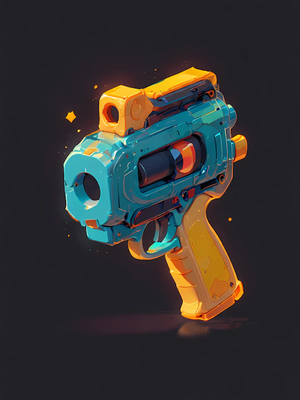 Futuristic Toy Gun Art