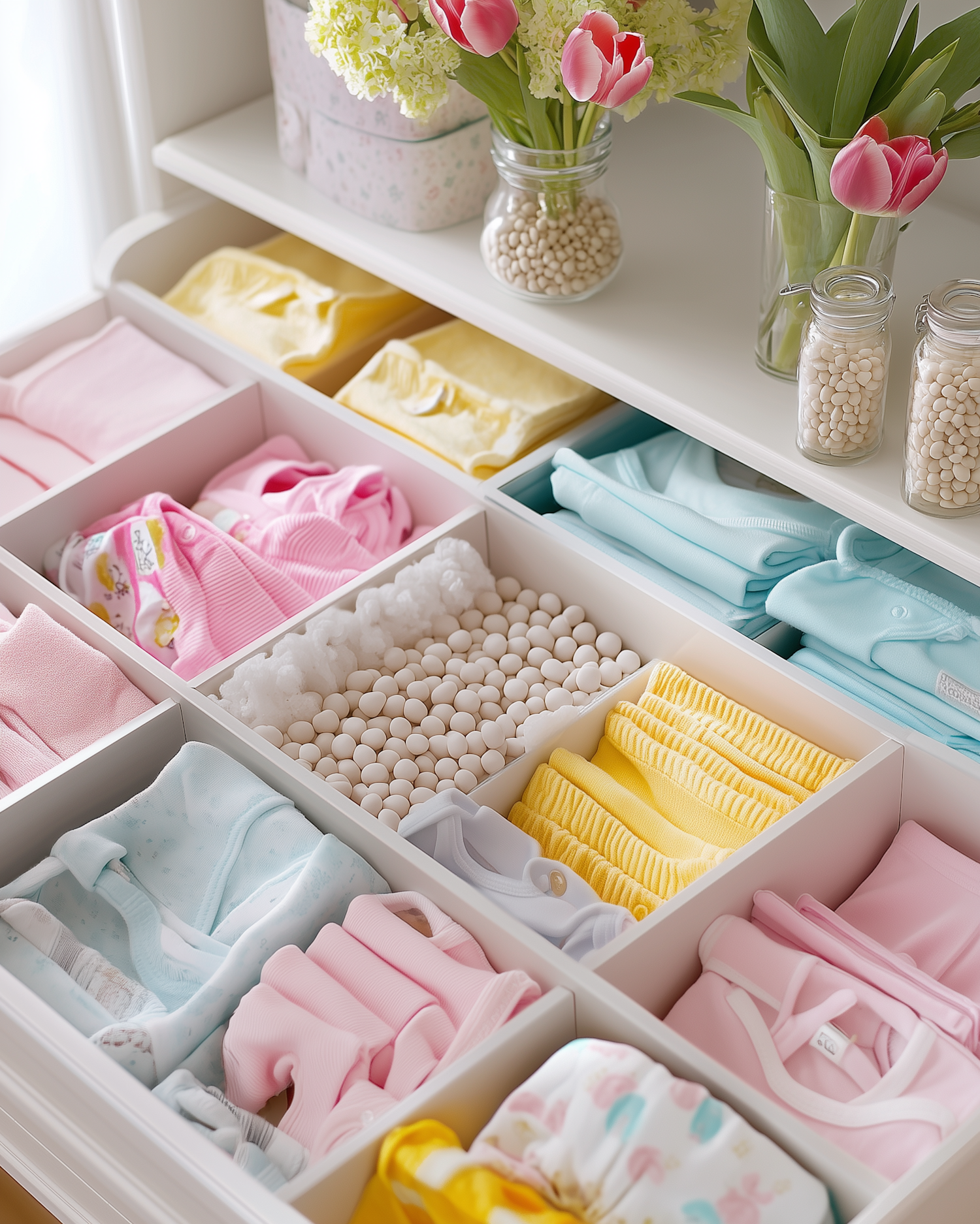 Organized Baby Clothes Drawer