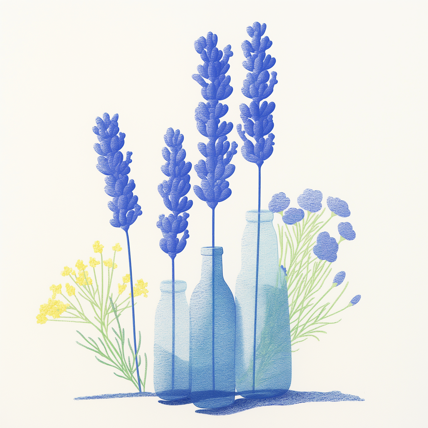 Serene Blue Lavender Still Life