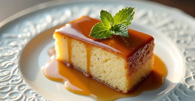 Delectable Caramel Cake Slice