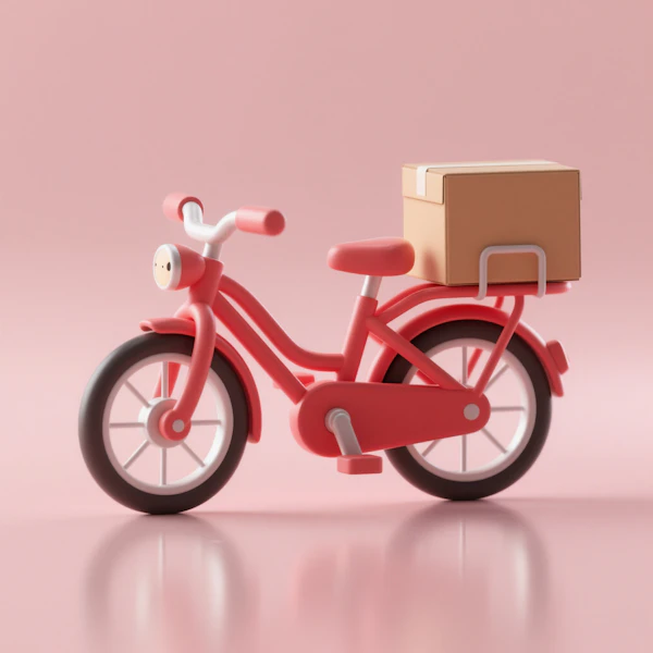 Stylized Red Bicycle