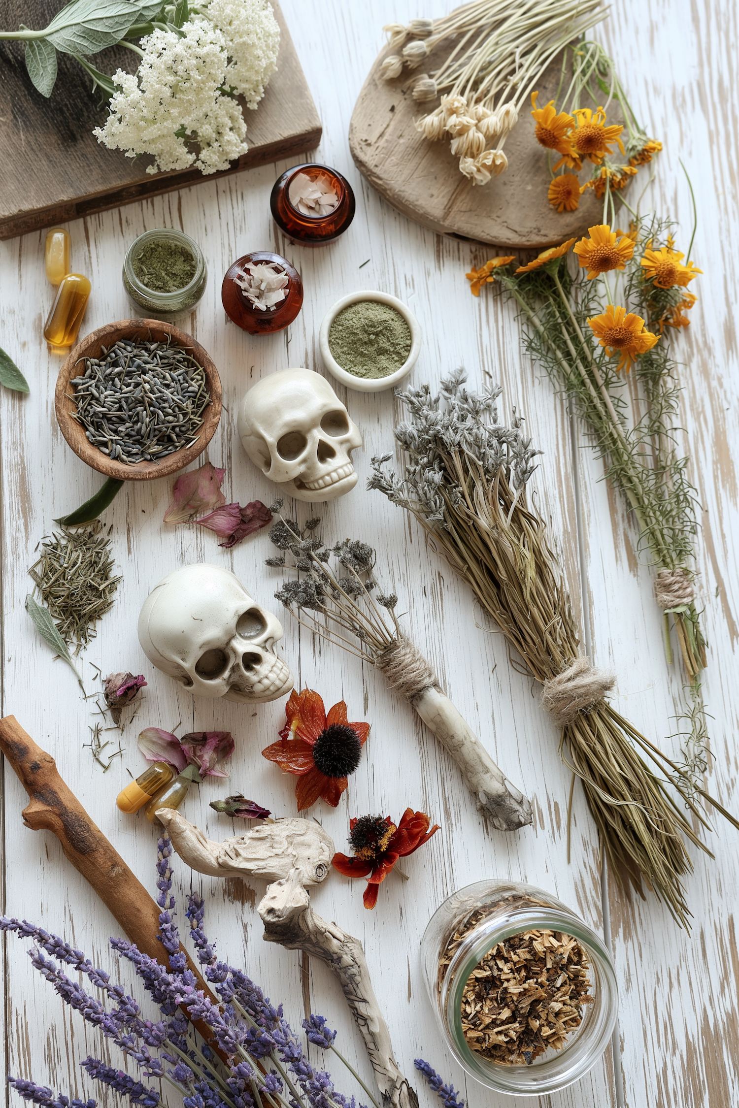 Herbalism and Natural Medicine Arrangement