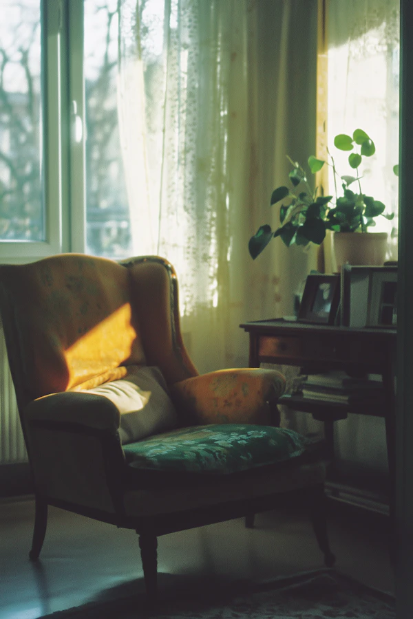 Cozy Interior with Vintage Armchair