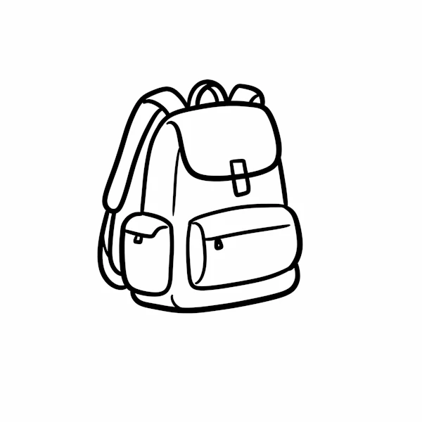 Minimalist Backpack Sketch