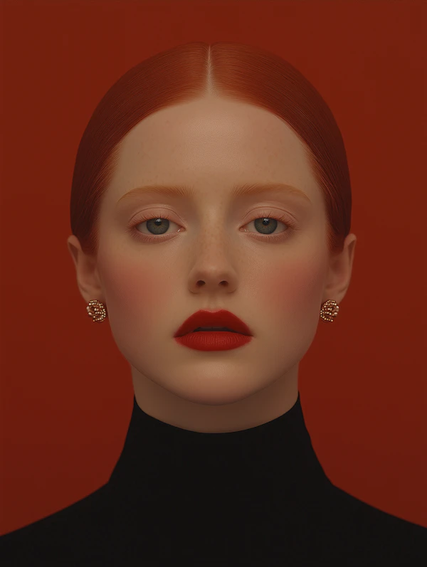 Elegant Red Portrait
