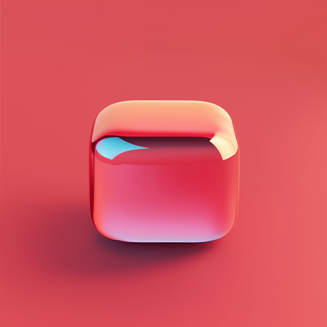 Glossy Red Cube