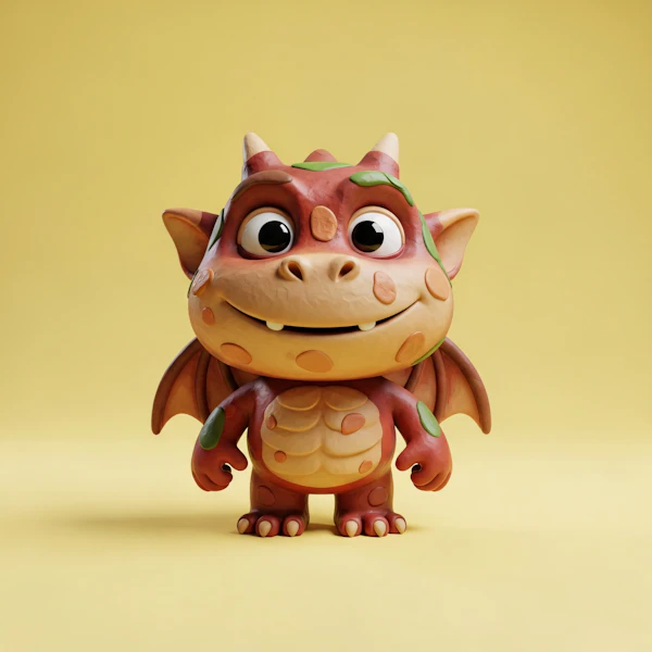 Cheerful Cartoon Dragon