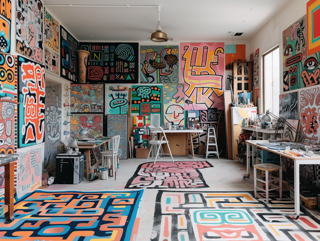 Colorful Artist's Studio