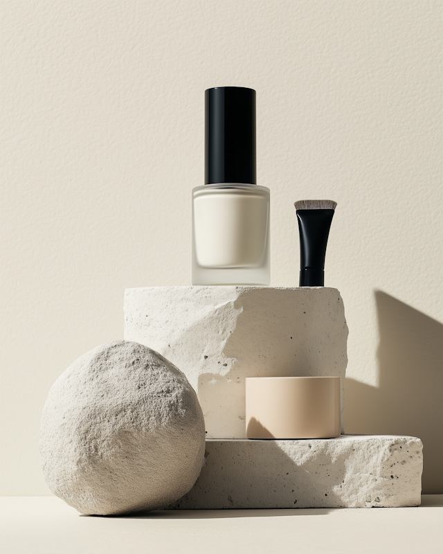 Minimalist Beauty Product Arrangement