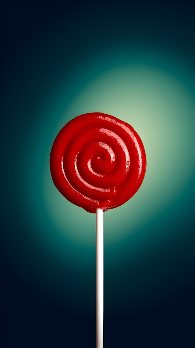 Red Spiral Lollipop