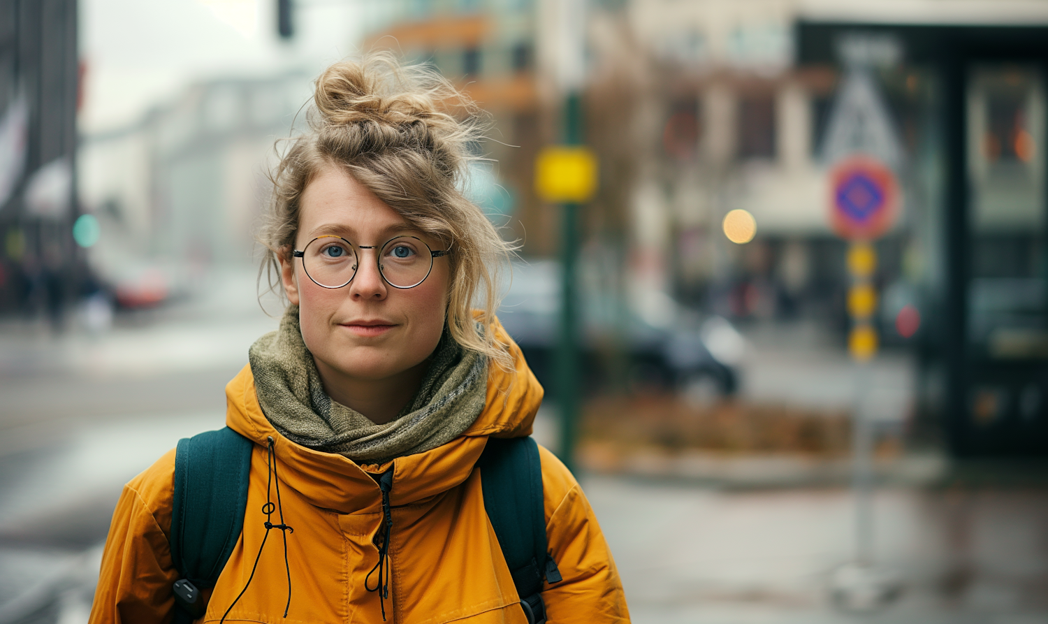 Young Woman in Urban Setting