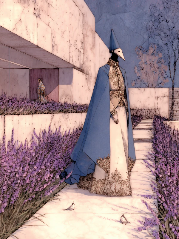 Surreal Lavender Walk