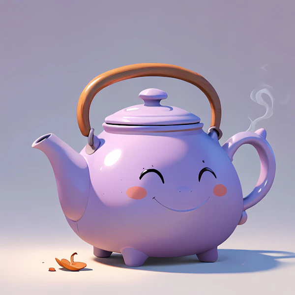 Charming Cartoon Teapot