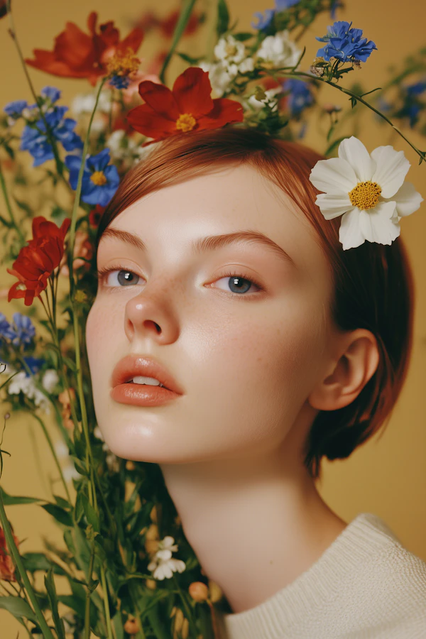 Portrait with Flowers