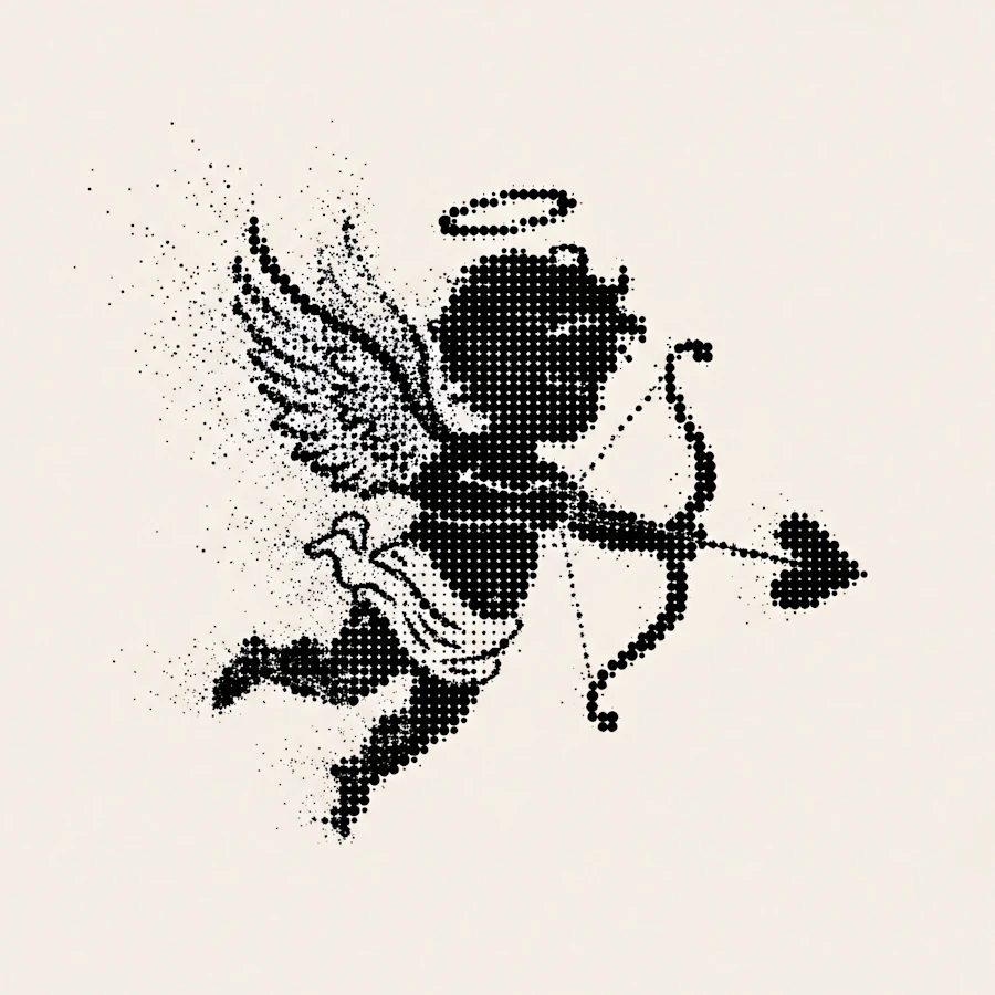 Cherub Dot Matrix Art