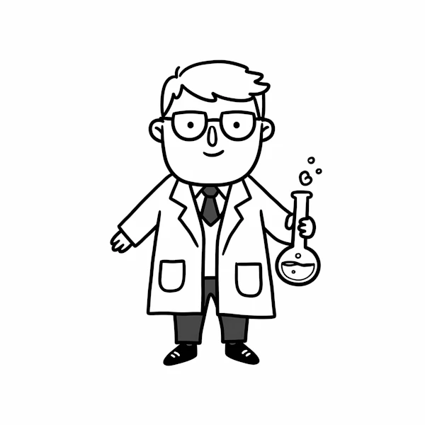 Scientist Cartoon Art
