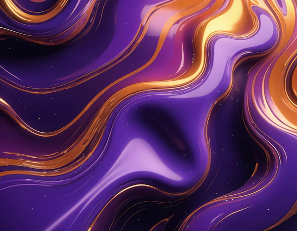 Purple Gold Abstract Art