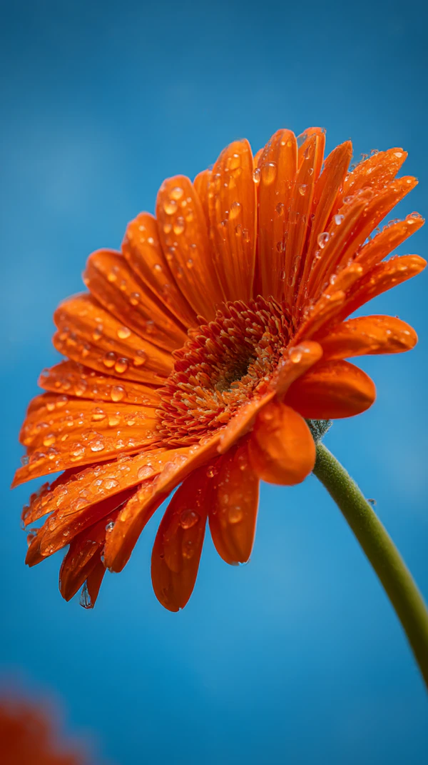 Orange Gerbera Close-Up