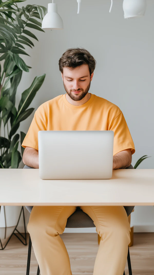 Man Working at Desk