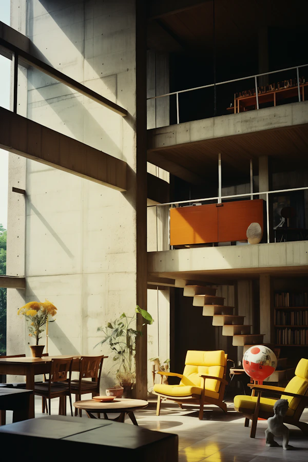 Modern Architectural Haven with Mid-Century Accents