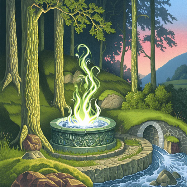 Mystical Forest Scene