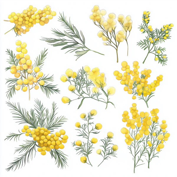 Botanical Mimosa Art