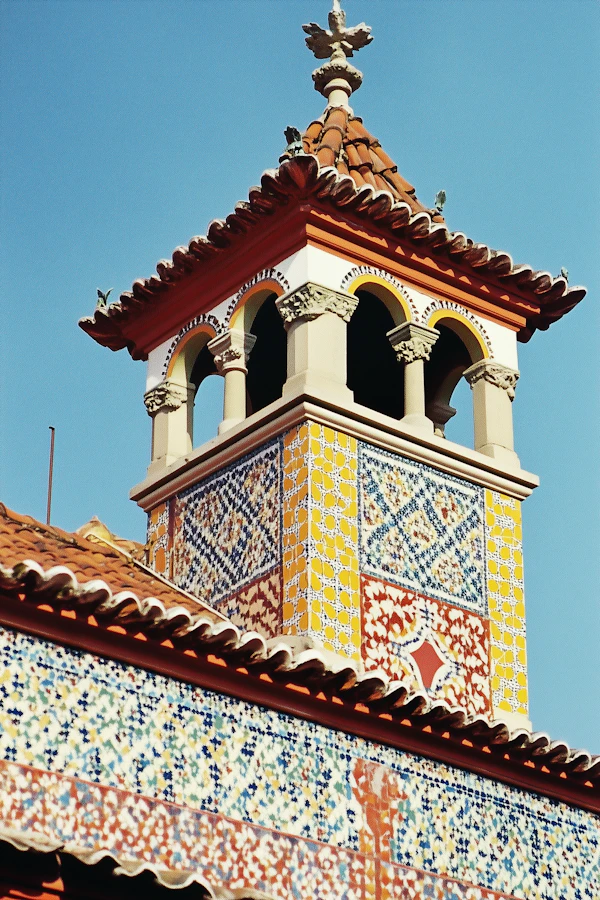 Ornate Tower with Intricate Tile Work