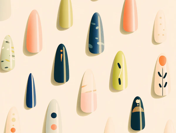 Abstract Nail Sampler Art