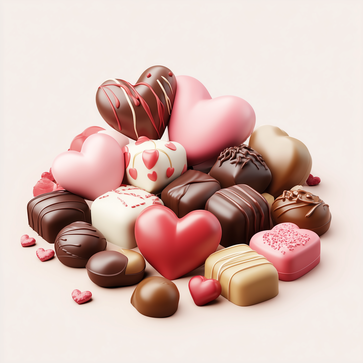 Heart-Shaped Chocolates and Truffles