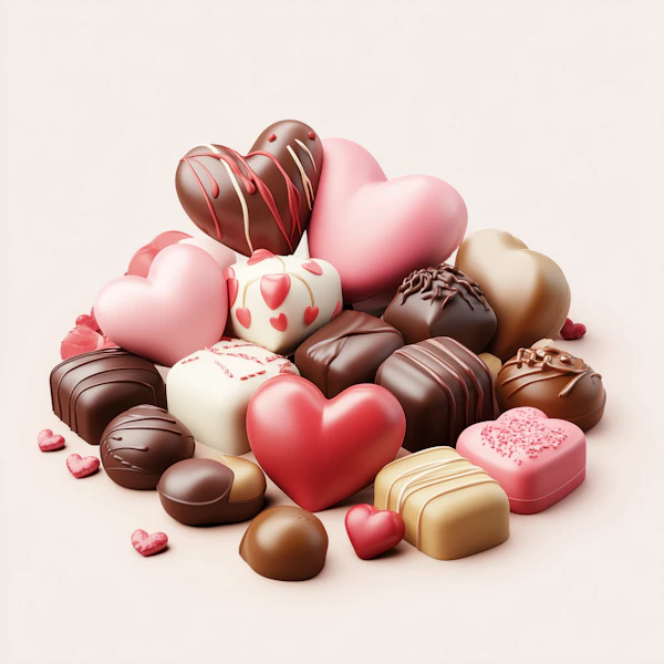 Heart-Shaped Chocolates and Truffles
