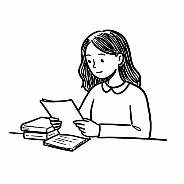 Studious Woman Sketch