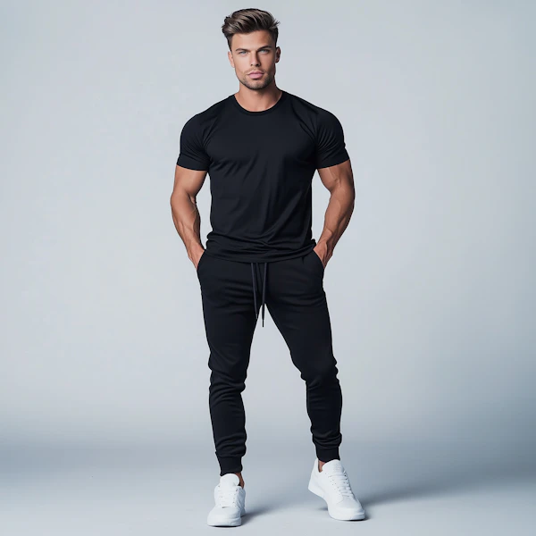 Confident Man in Black