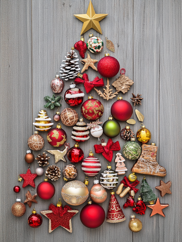 Creative Christmas Ornament Tree