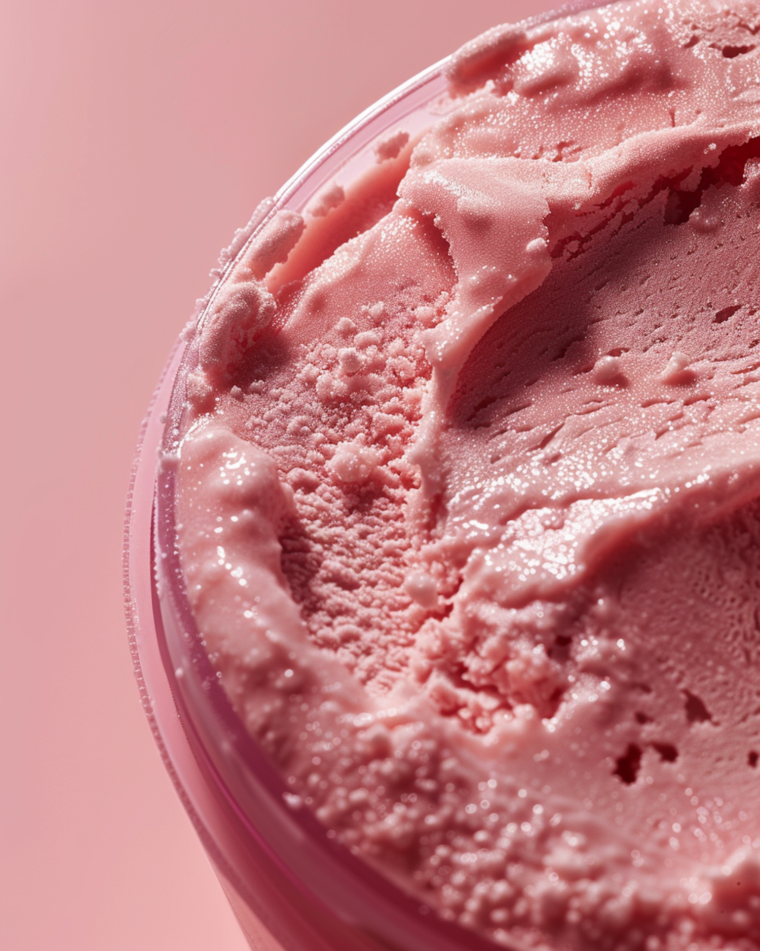 Pink Ice Cream Close-Up