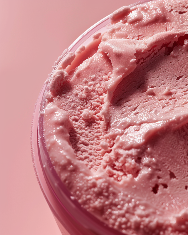 Pink Ice Cream Close-Up