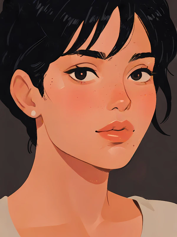 Serene Woman Illustration
