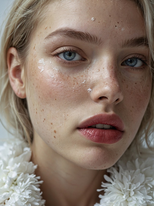 Close-up Portrait with Blue Eyes