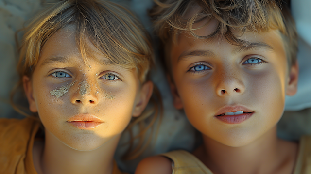 Serene Beachside Children