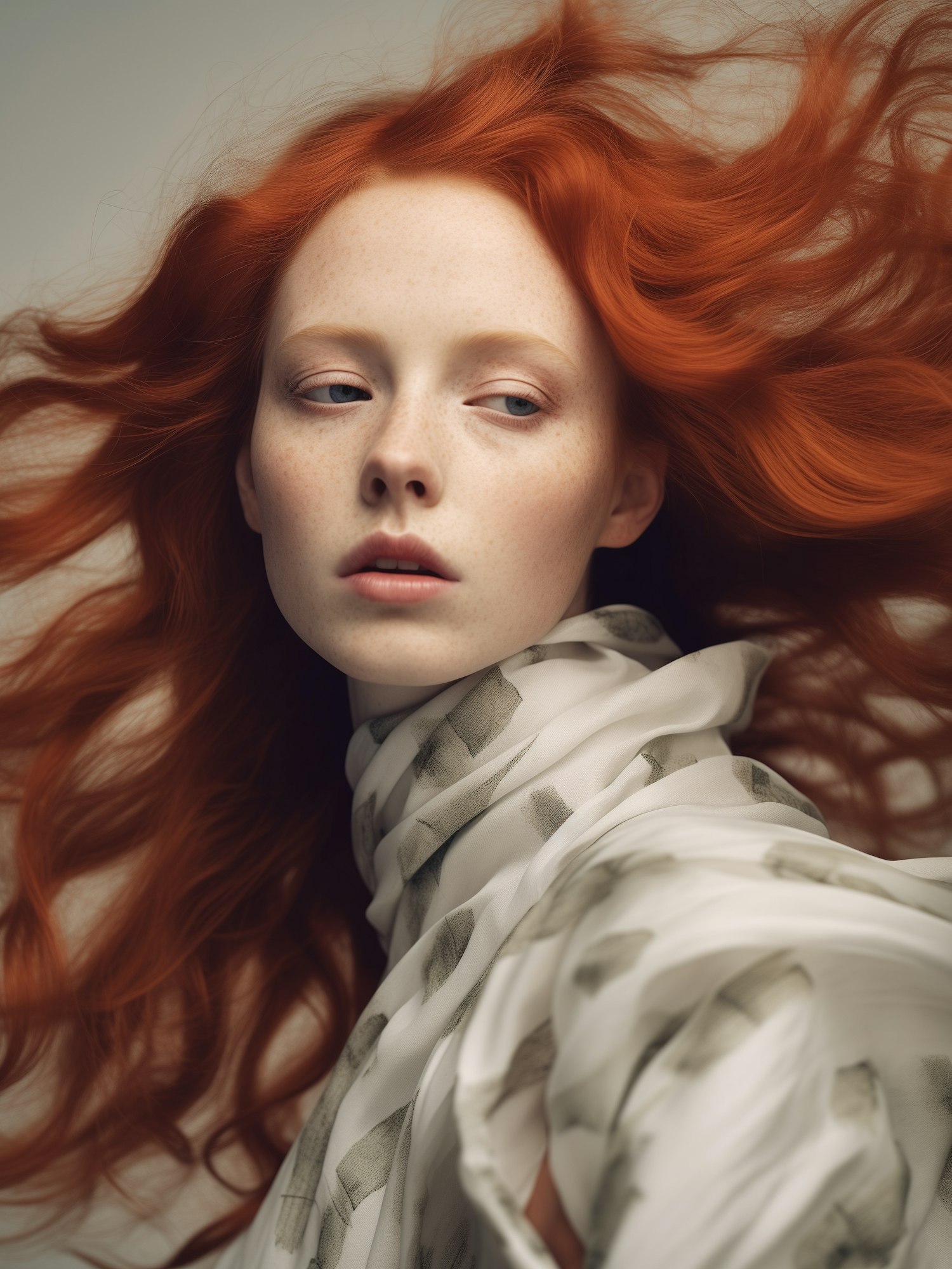 Elegant Red-Haired Portrait