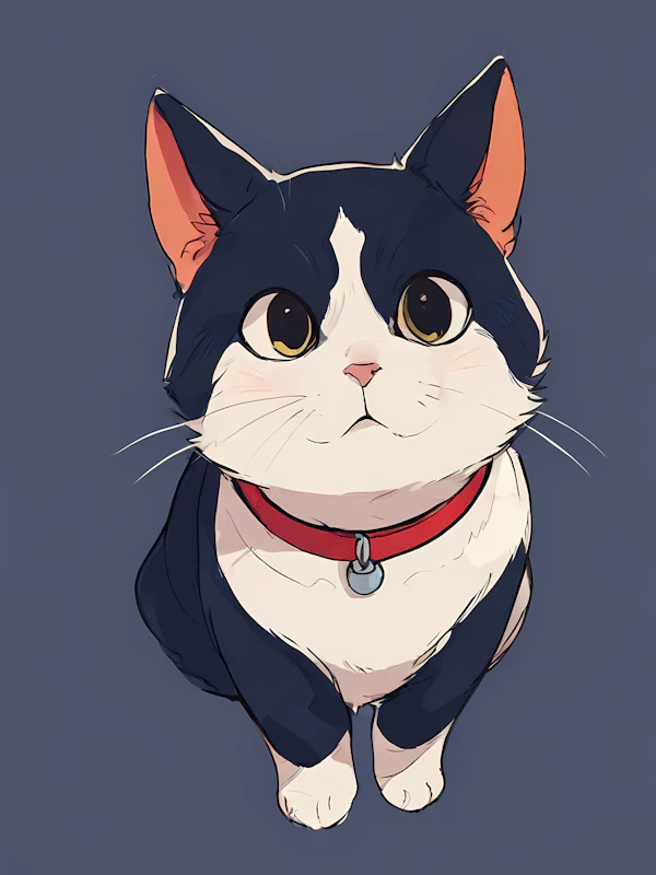 Charming Cat Illustration