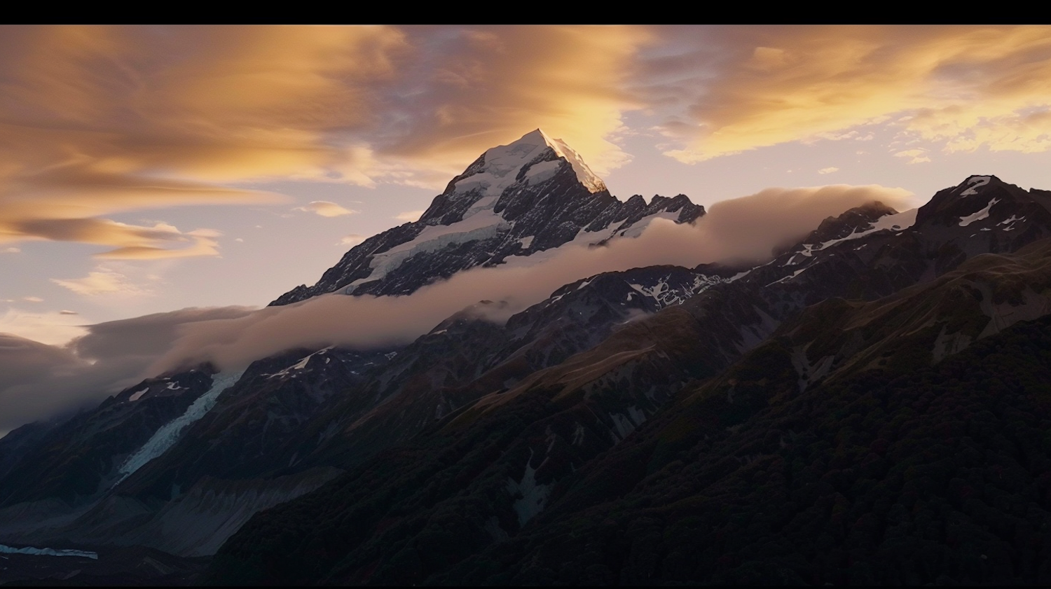 Majestic Mountain at Sunset