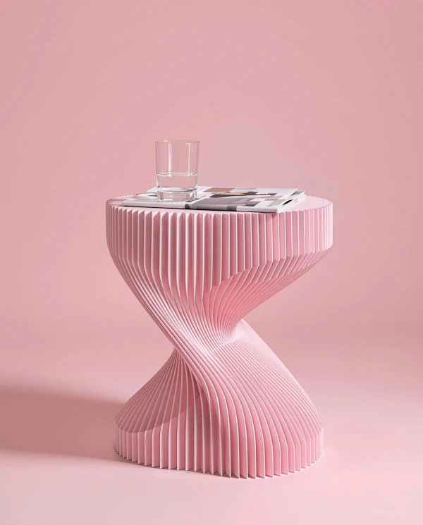 Modern Pink Side Table