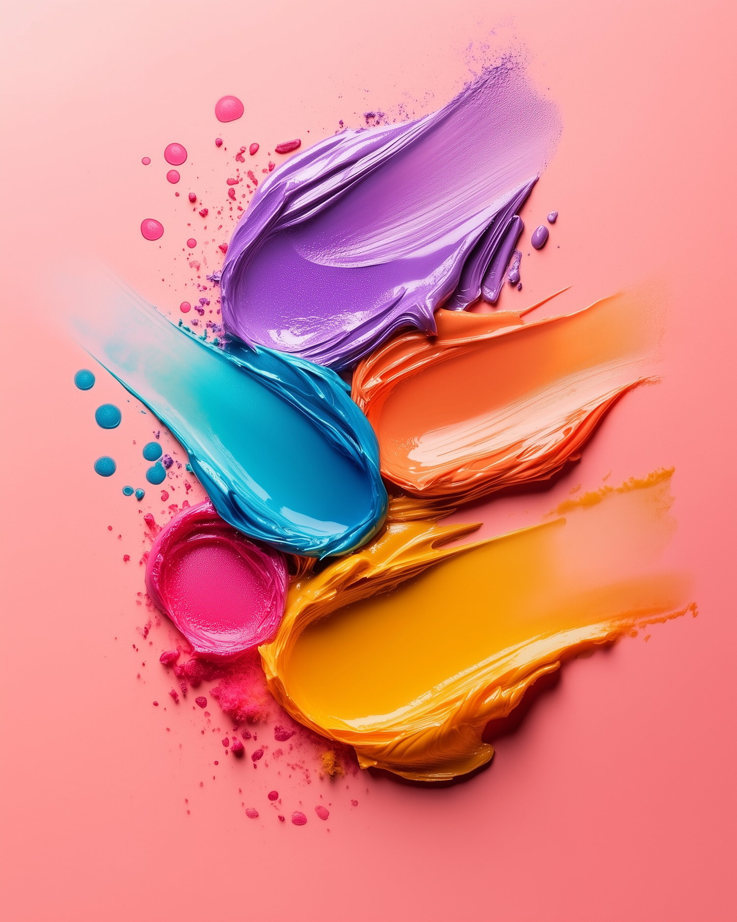 Vibrant Abstract Paint Smears