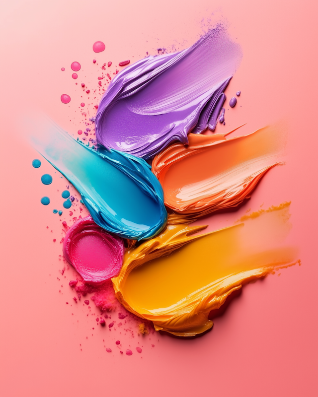 Vibrant Abstract Paint Smears