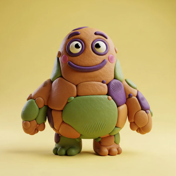Colorful Clay Character