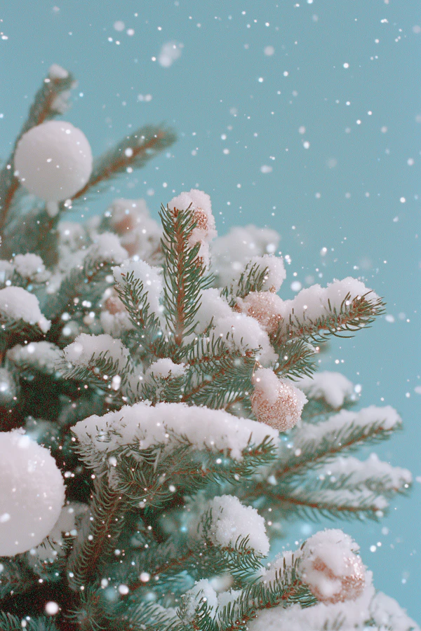 Festive Snowy Tree