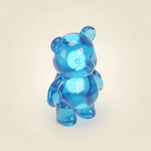 Translucent Blue Bear