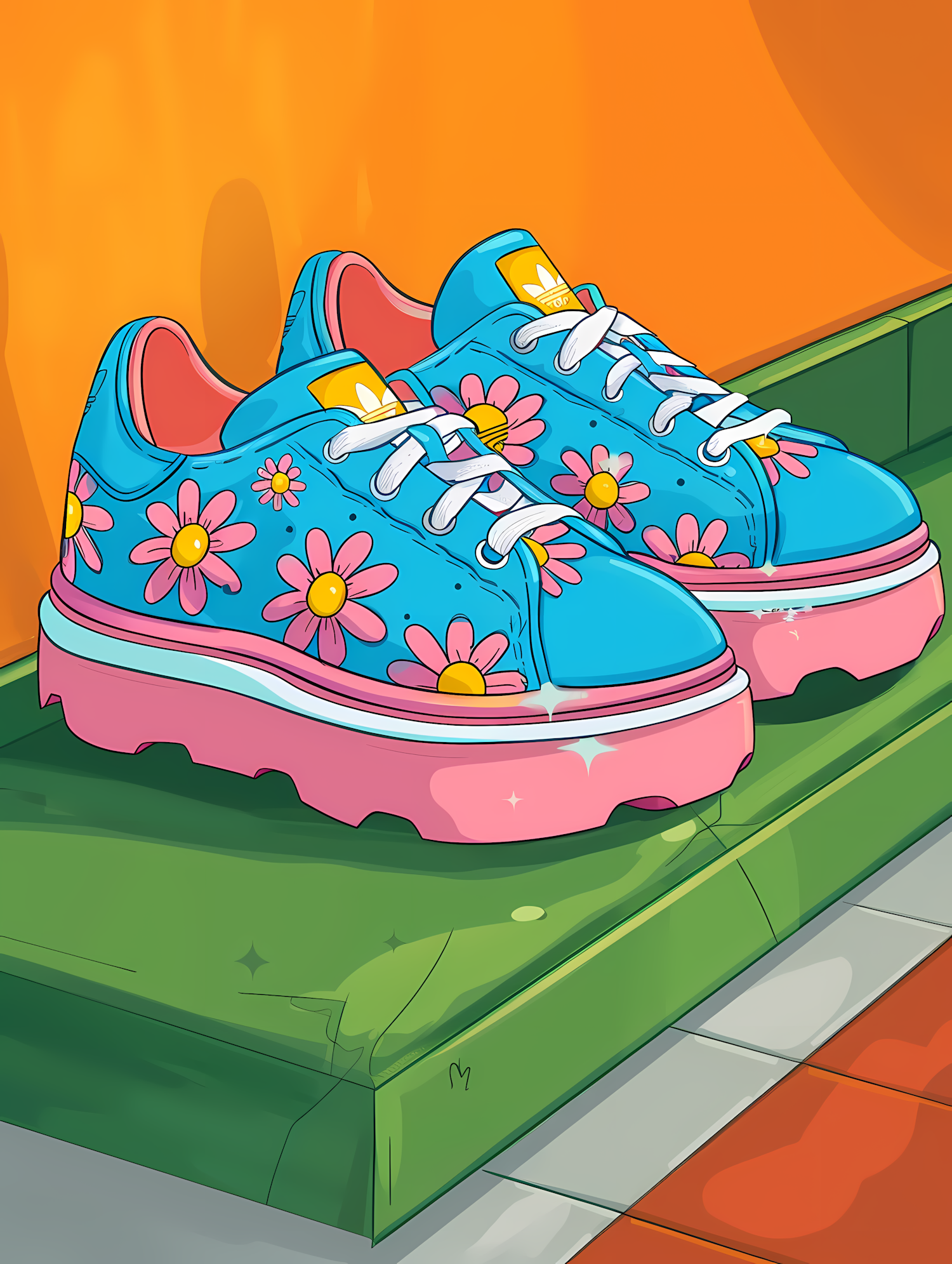 Vibrant Colorful Sneakers