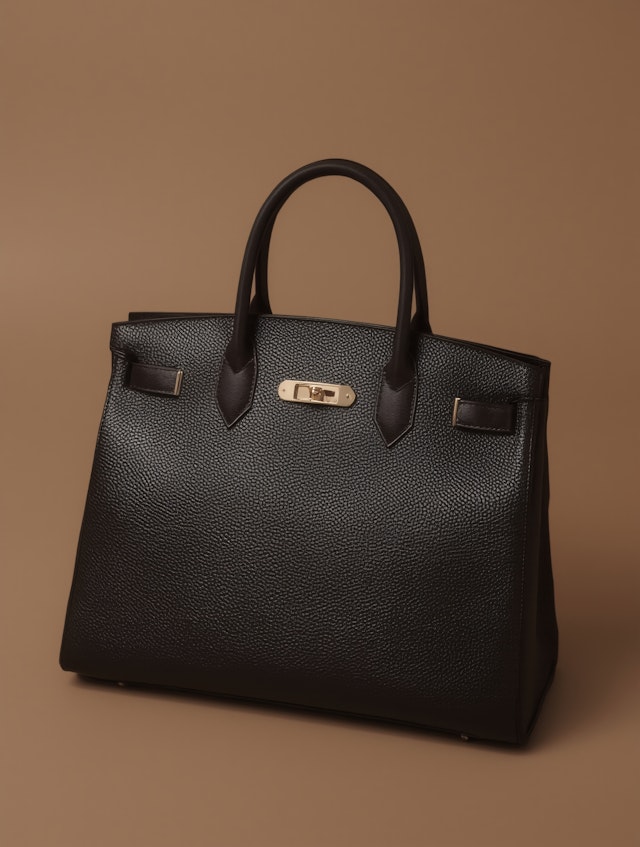 Black Leather Handbag